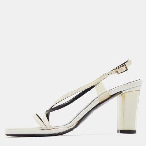Gucci White Leather and PVC Slingback Sandals Size 35.5, Sandals - Luxury Closet catalog