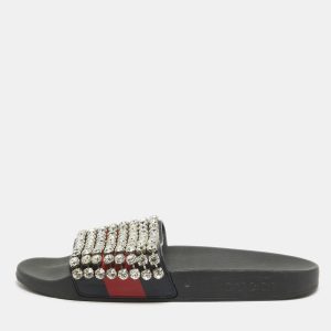 Gucci Multicolor Leather Sylvie Web Accent Flat Slides Size 39, Sandals - Luxury Closet catalog