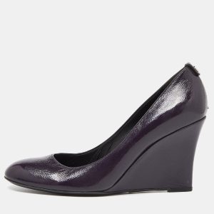 Gucci Purple Patent Leather Wedge Pumps Size 38, Pumps - Luxury Closet catalog