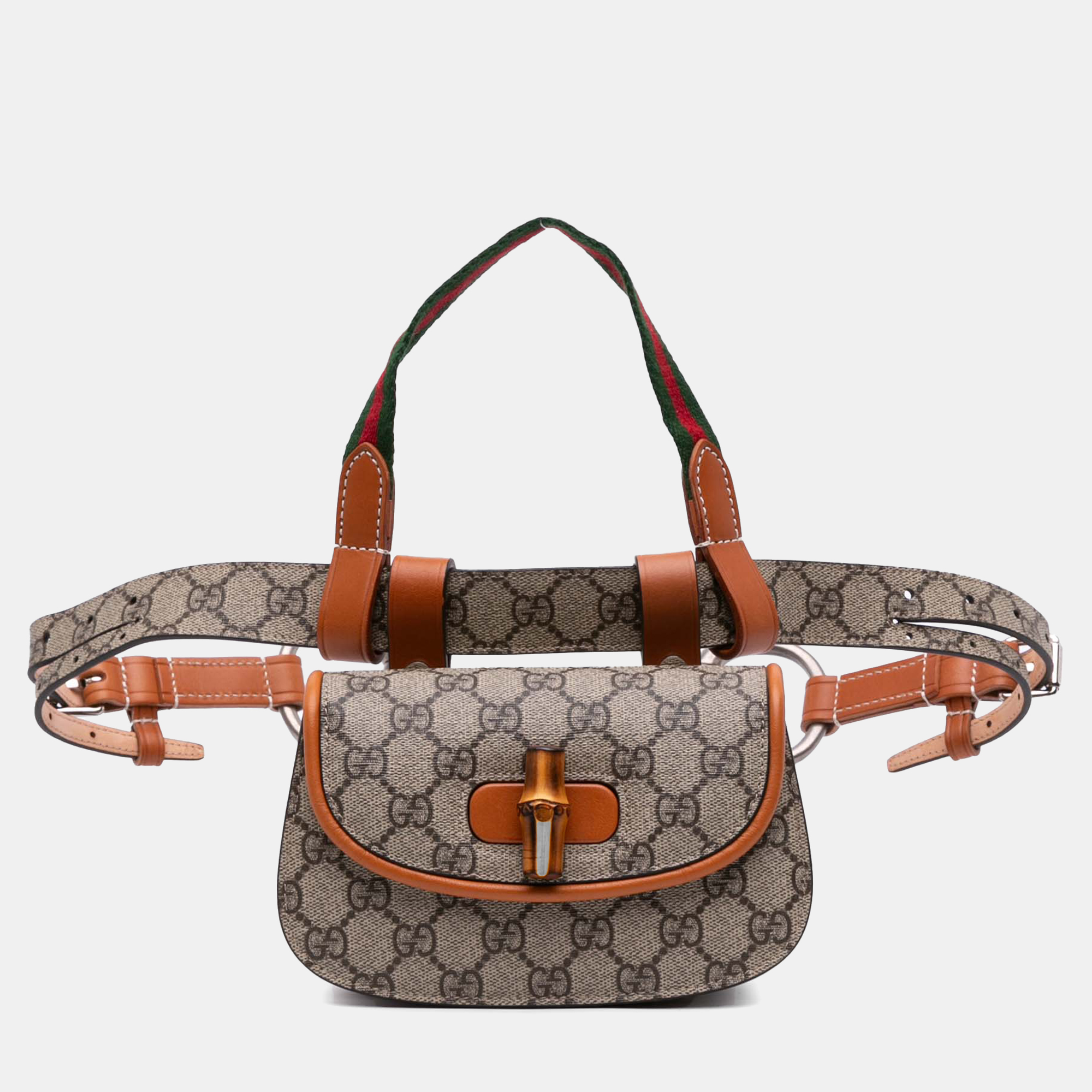 Gucci Mini GG Supreme Web Bamboo 1947 Belt Bag, Luggage Accessories - Luxury Closet catalog