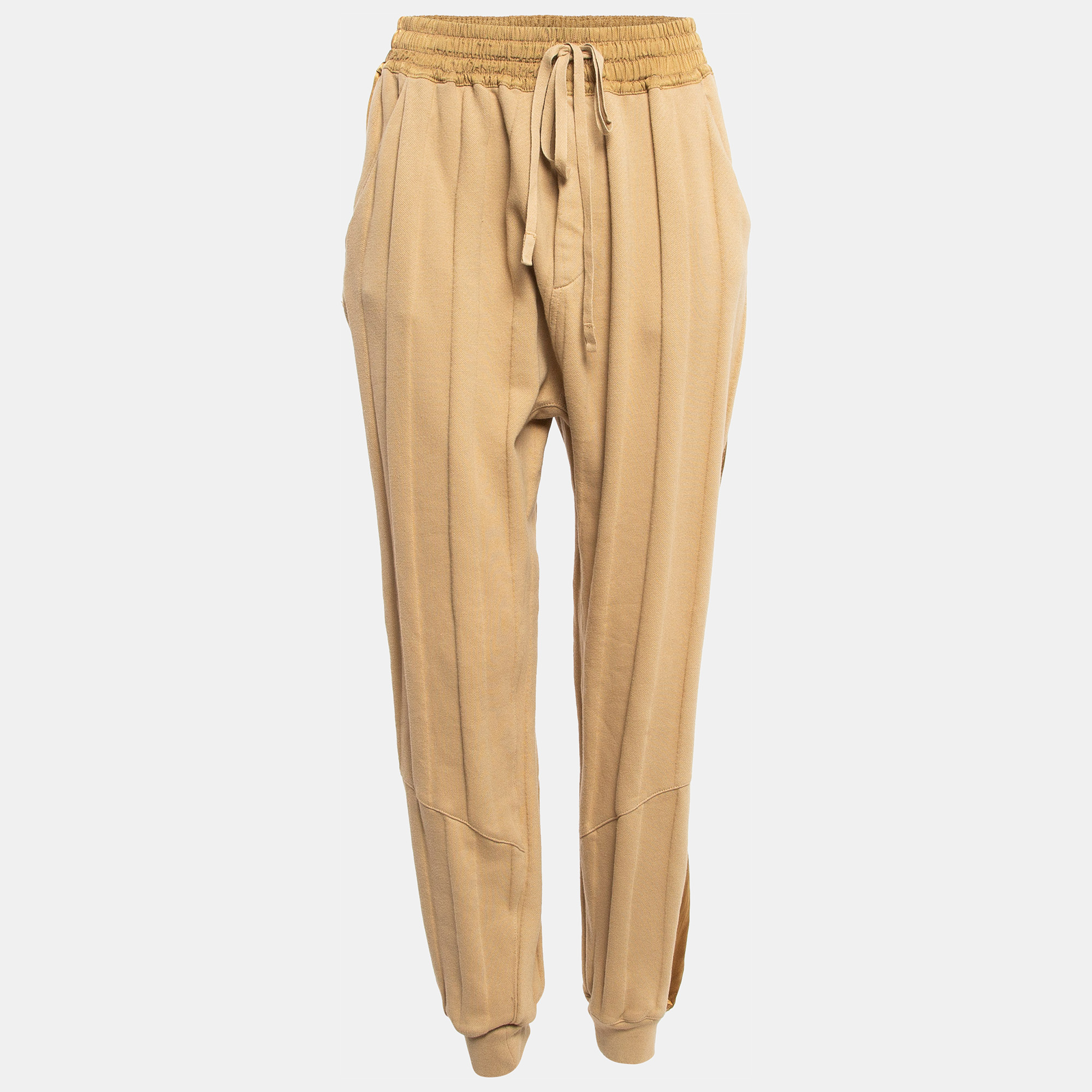 Haider Ackermann Light Brown Satin Side Stripe Cotton Sweatpants L, Clothing - Luxury Closet catalog
