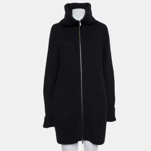 Haider Ackermann Black Wool Knit Collared Zip Front Oversized Long Cardigan XXS, Sweaters & Cardigans - Luxury Closet catalog