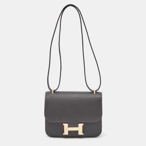 Hermes Graphite Epsom Leather Constance III Mini Miroir Bag, Handbags - Luxury Closet catalog
