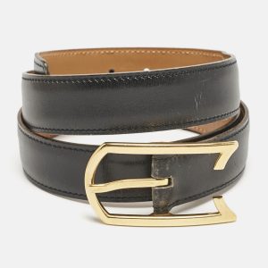 Hermes Noir Box Leather Vintage Buckle Belt 90 CM, Belt Buckles - Luxury Closet catalog