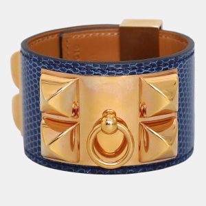 Hermes Blue Lizard Leather Collier De Chien Bracelet, Jewelry - Luxury Closet catalog