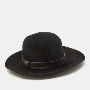 Hermès Black Rabbit Felt Fedora Hat Size 59, Luggage Accessories - Luxury Closet catalog