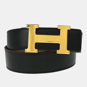Hermes Constance Small  Black Calf Box  Reversible Belt, Belt Buckles - Luxury Closet catalog
