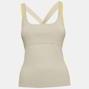 Herm&egrave;s Grey Stretch Knit Padded Tank Top S, Shirts & Tops - Luxury Closet catalog