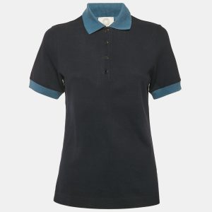 Hermes Sellier Navy Blue Cotton Pique Polo T-Shirt S, Shirts & Tops - Luxury Closet catalog