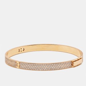 Hermes H d'Ancre Diamond 18K Rose Gold Small Model Bracelet, Bracelets - Luxury Closet catalog