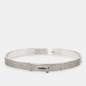 Hermes Kelly Diamonds 18k White Gold Small Model Bracelet, Bracelets - Luxury Closet catalog
