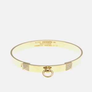 Hermes Collier De Chien PM Pink Gold 18K Carat/0.24 Diamond Bangle, Bracelets - Luxury Closet catalog