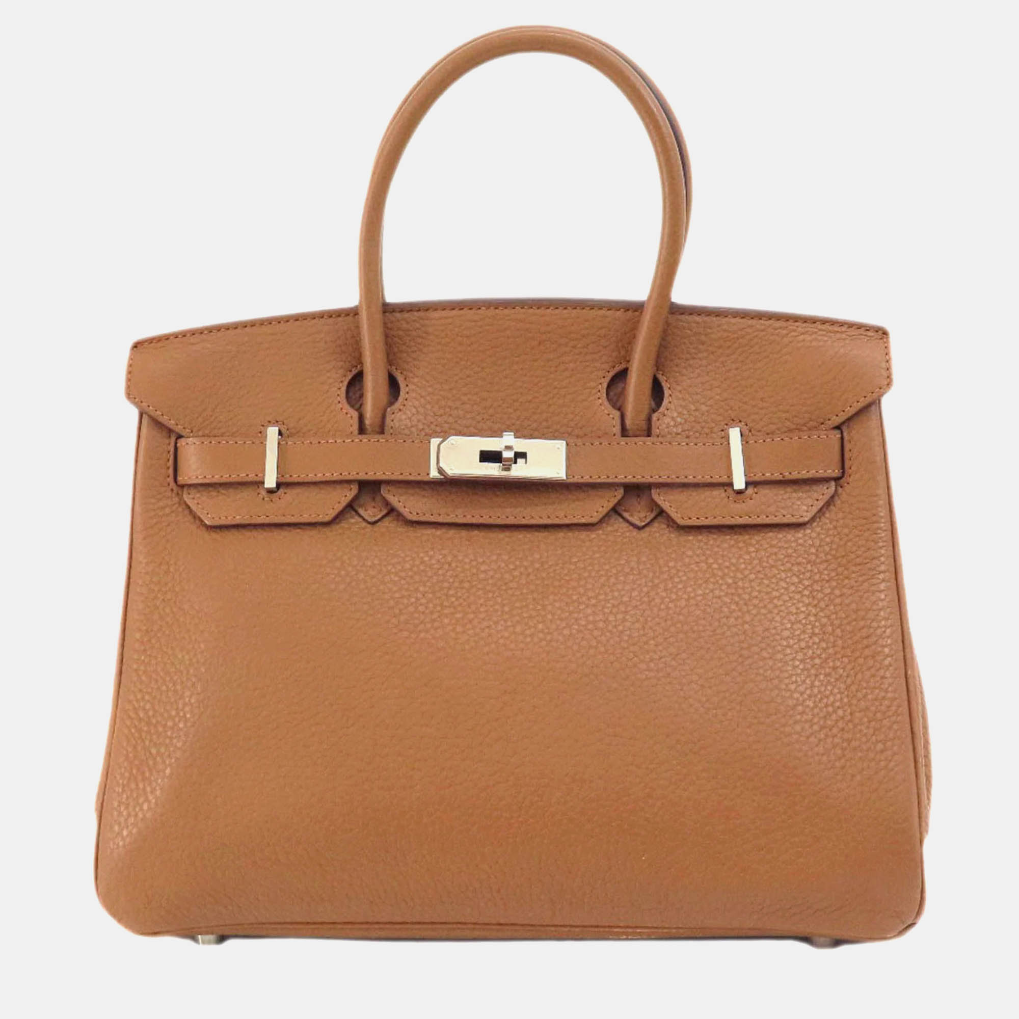 Hermes Gold Taurillon Clemence Leather Birkin 30 Tote Bag, Tote Handbags - Luxury Closet catalog
