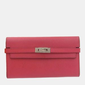 Hermes Rose Epson Kelly Long Wallet, Wallets & Money Clips - Luxury Closet catalog