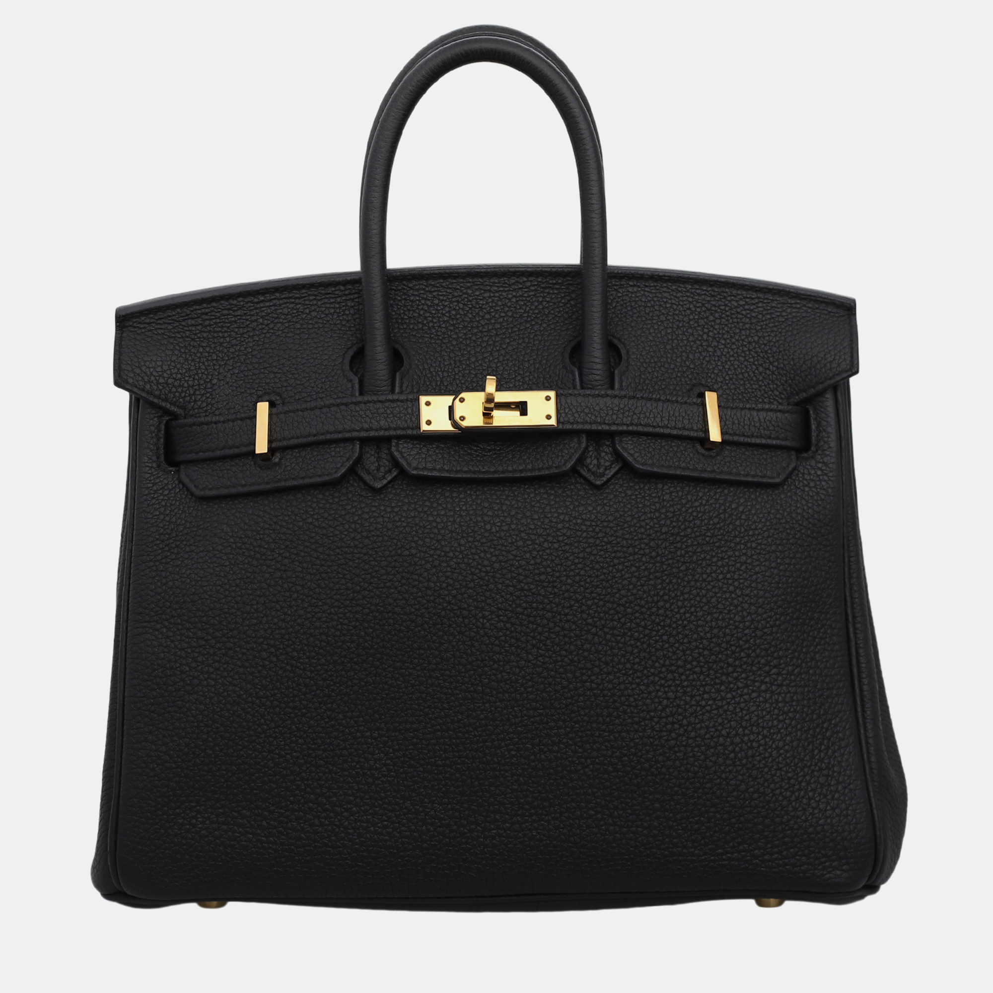 Hermes Noir Togo Leather Gold Finish Birkin 25 Bag, Tote Handbags - Luxury Closet catalog