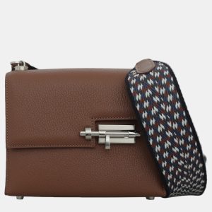 Hermes Brown Leather Verrou Mini Bag, Shoulder Bags - Luxury Closet catalog