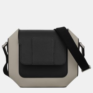 Hermes Black/ Off White/ Brown Leather Octogone 23 Bag, Shoulder Bags - Luxury Closet catalog