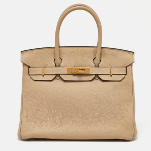 Hermes Trench Togo Leather Gold Finish Birkin 30 Bag, Tote Handbags - Luxury Closet catalog