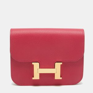 Hermes Framboise/Rouge Sellier Evercolor Leather Constance Slim Wallet, Wallets & Money Clips - Luxury Closet catalog