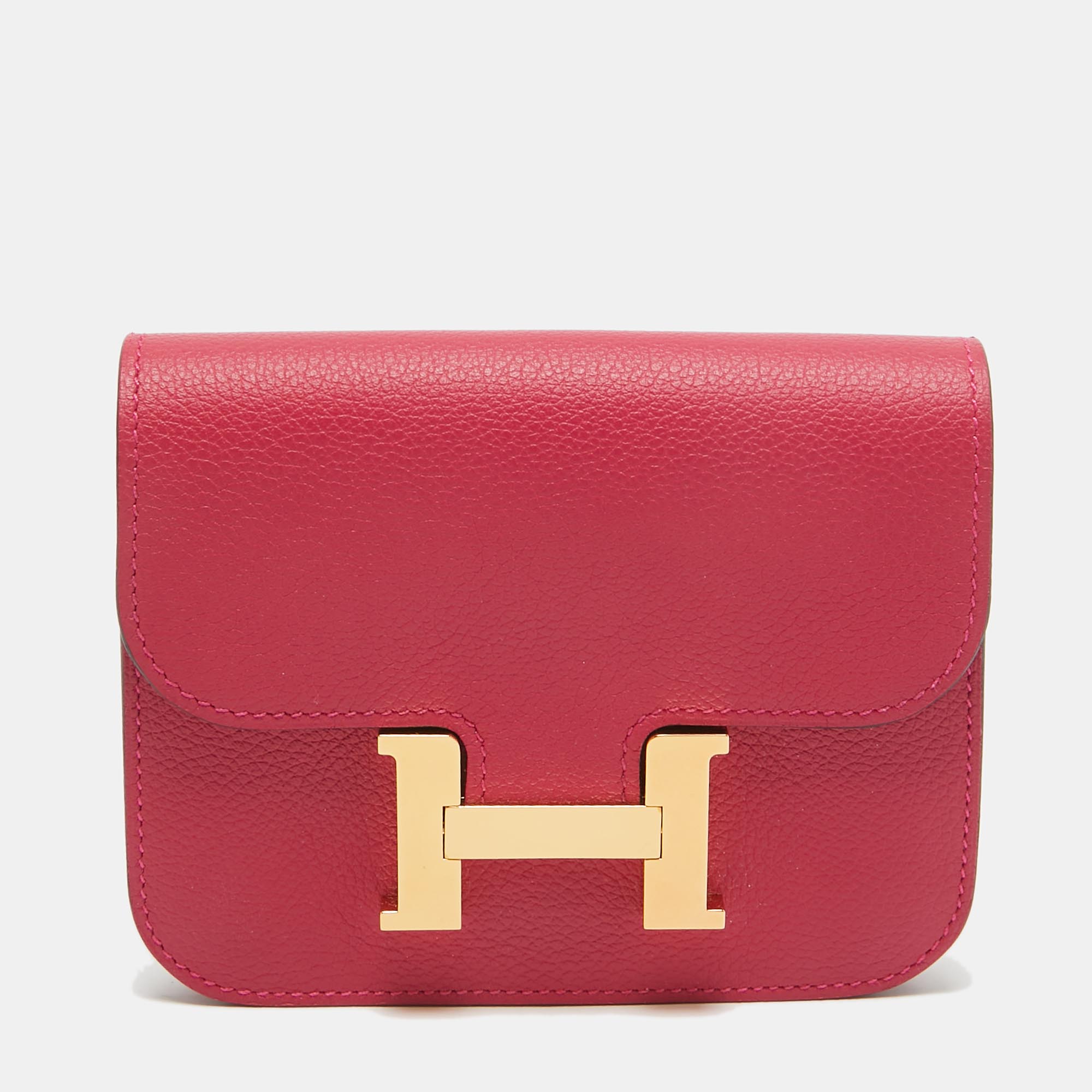 Hermes Framboise/Rouge Sellier Evercolor Leather Constance Slim Wallet, Wallets & Money Clips - Luxury Closet catalog