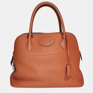 Hermes Orange Clemence Bolide 31 bag PHW, Satchels - Luxury Closet catalog