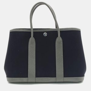Hermes Black Canvas Garden Party 30 Bag, Tote Handbags - Luxury Closet catalog