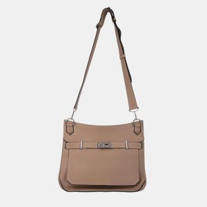 Hermes Tourterelle Taurillon Clemence Jypsiere 34 Shoulder Bag, Tote Handbags - Luxury Closet catalog