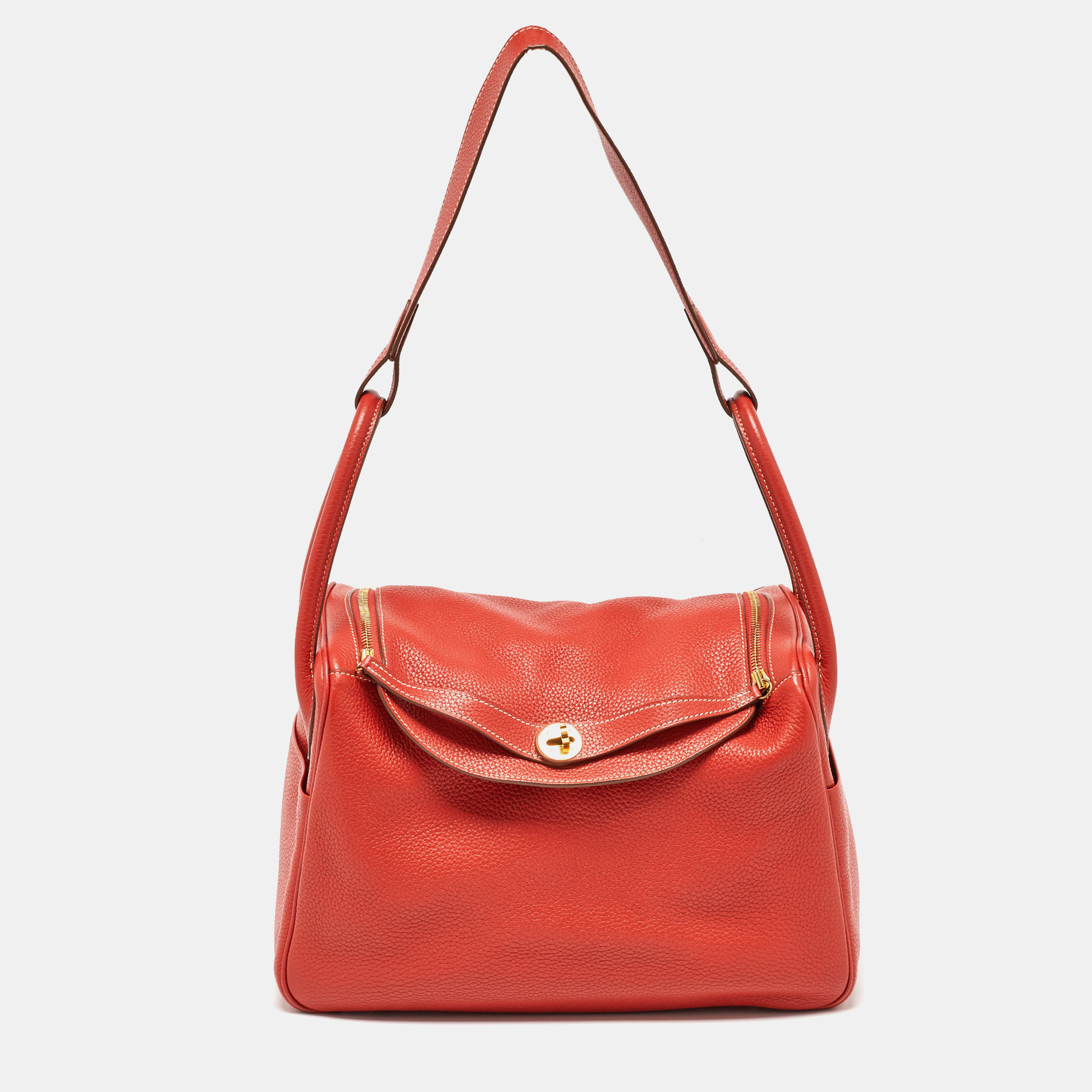 Hermes Blush Taurillon Clemence Leather Gold Hardware Lindy 34 Bag, Shoulder Bags - Luxury Closet catalog