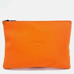 Hermes Orange Neoprene Small Neobain Case, Clutches & Special Occasion Bags - Luxury Closet catalog
