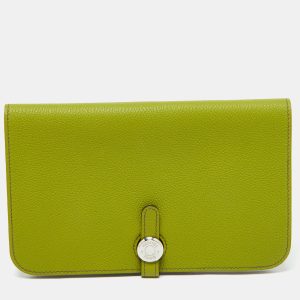 Hermes Anis Green Taurillon Togo Leather Dogon Duo Wallet, Wallets & Money Clips - Luxury Closet catalog