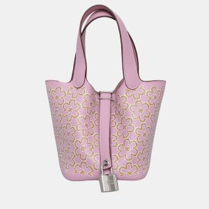 Hermes Mauve Sylvestre Micro Picotin 14 Lucky Daisy Bag, Tote Handbags - Luxury Closet catalog