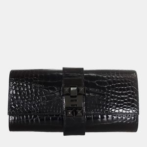 Hermes Shiny Alligator So Black Medor Clutch, Clutches & Special Occasion Bags - Luxury Closet catalog