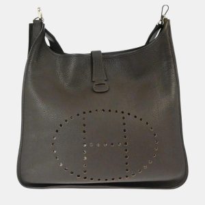 Hermes Chocolat Taurillon Clemence Evelyne 2 Tgm Shoulder Bag, Handbags - Luxury Closet catalog