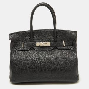 Hermes Noir Togo Leather Palladium Finish Birkin 30 Bag, Tote Handbags - Luxury Closet catalog
