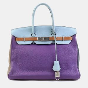 Hermes Multicolor Taurillon Clemence Leather Birkin 35 Tote Bag, Tote Handbags - Luxury Closet catalog