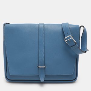 Hermes Azur Evercolor Steve Light Messenger Bag, Handbags - Luxury Closet catalog