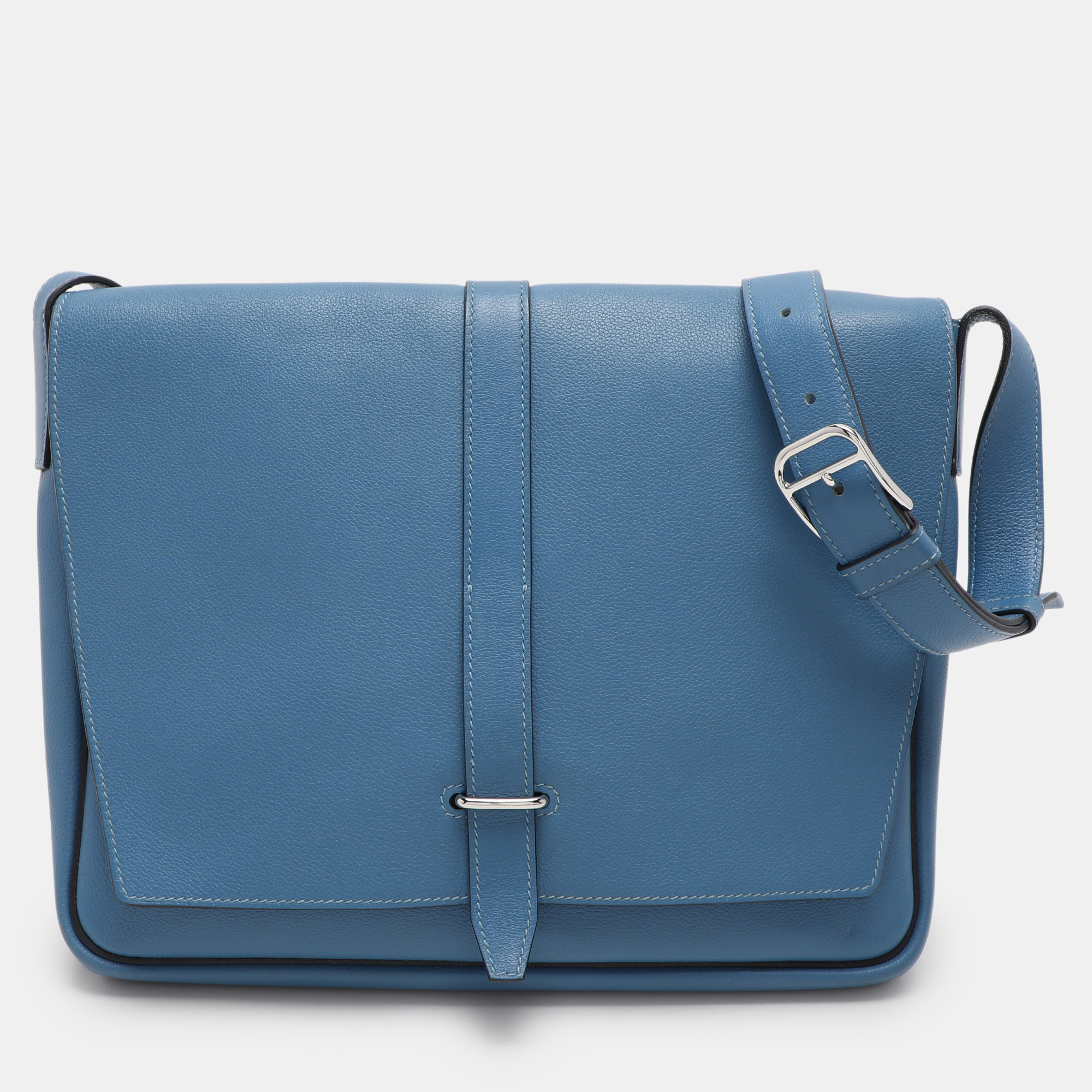 Hermes Azur Evercolor Steve Light Messenger Bag, Handbags - Luxury Closet catalog
