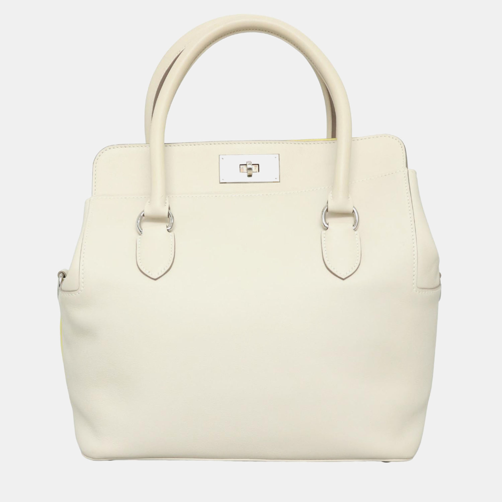 Hermes Craie Soufre, yellow, beige Swift Leather Toolbox 26 Bag, Tote Handbags - Luxury Closet catalog