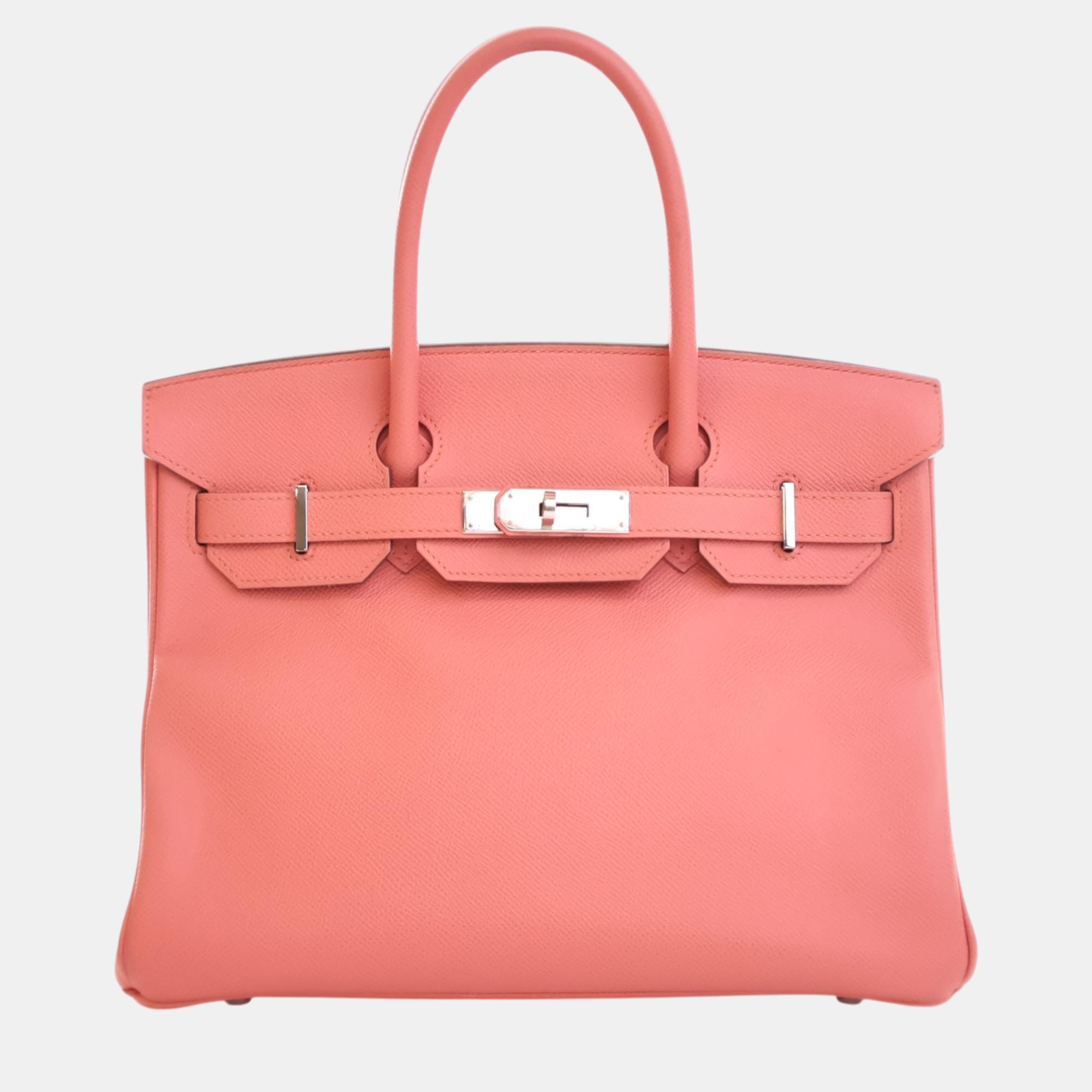 Hermes Flamingo Epsom Leather Birkin 30 Bag, Tote Handbags - Luxury Closet catalog