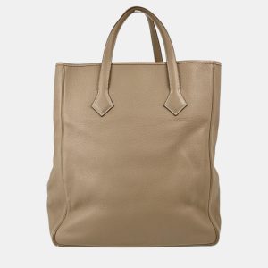 Hermes Etoupe Grey Taurillon Clemence Leather Victoria Tote Bag, Tote Handbags - Luxury Closet catalog