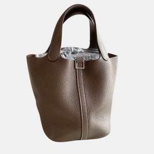 Hermes Brown Leather Picotin Lock 18 Handbag, Tote Handbags - Luxury Closet catalog