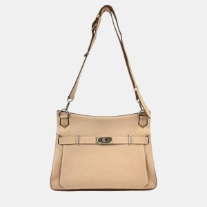 Hermes Argile Taurillon Clemence Jypsiere 34 Shoulder Bag, Shoulder Bags - Luxury Closet catalog