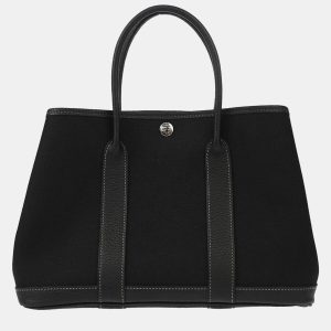 Hermes Black Toile Garden Party TPM Tote Bag, Tote Handbags - Luxury Closet catalog