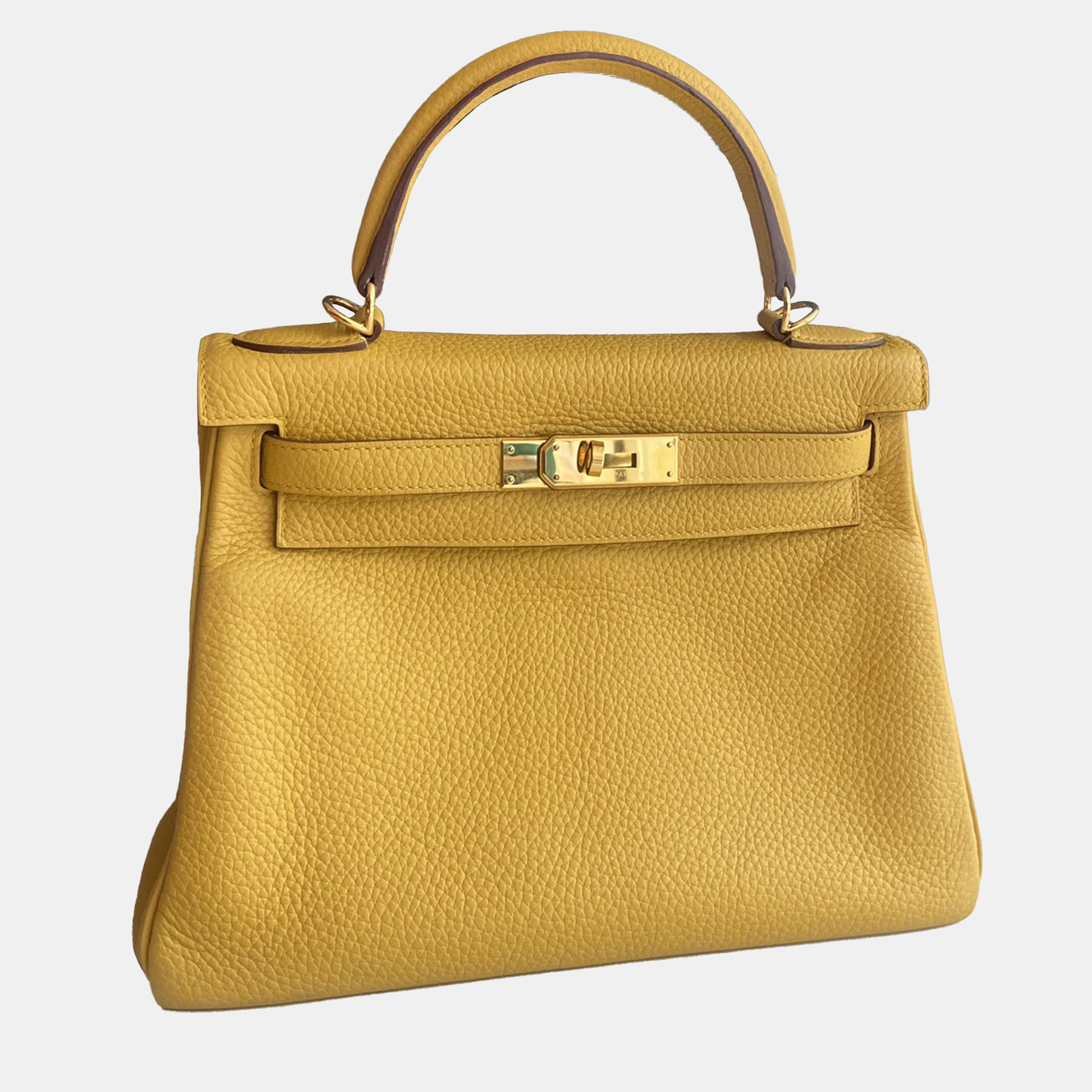 Hermes Amber Yellow Togo Leather Kelly 28 Top Handle Bag, Satchels - Luxury Closet catalog