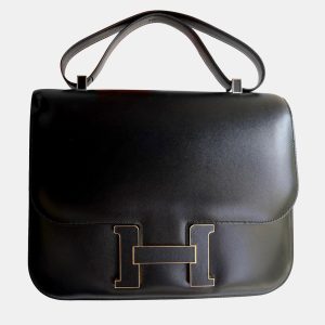 Hermes Black Box Calf Leather Constance 30 Shoulder Bag, Shoulder Bags - Luxury Closet catalog
