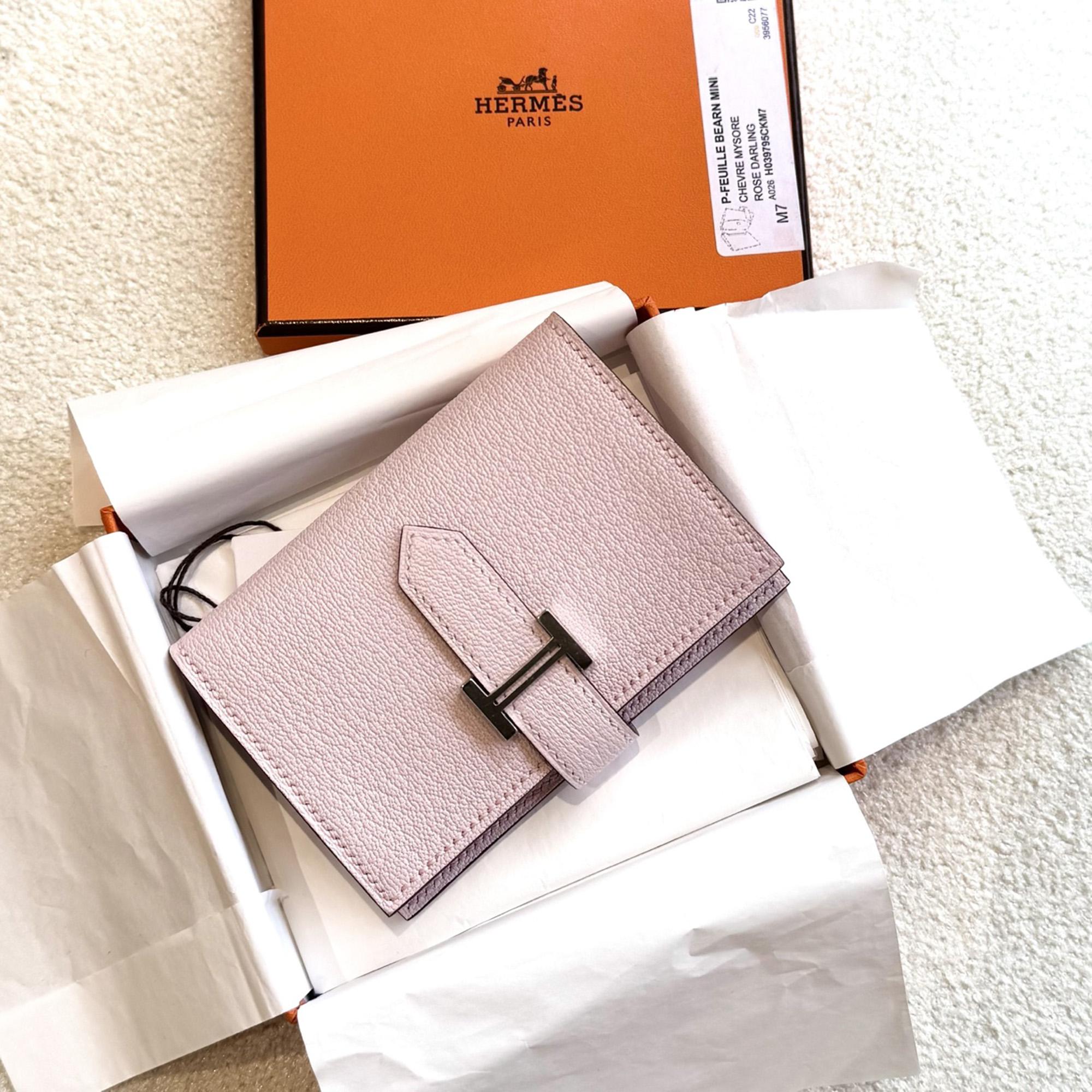 Hermes Sakura Pink Leather Bearn Compact Wallet, Wallets & Money Clips - Luxury Closet catalog