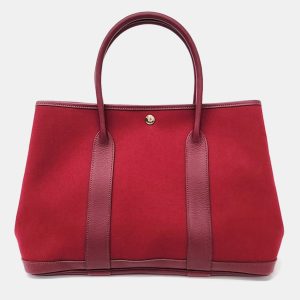 Hermes Red Leather Garden Party 36 bag, Tote Handbags - Luxury Closet catalog