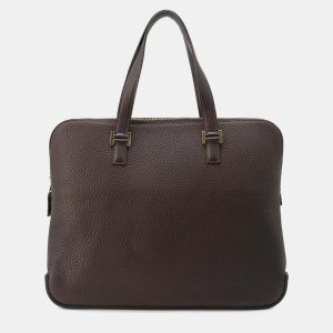 Hermes Brown Fjord Leather Escapada Shoulder Bag, Tote Handbags - Luxury Closet catalog