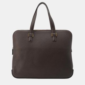 Hermes Brown Fjord Leather Escapade Handbag, Tote Handbags - Luxury Closet catalog