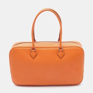 Hermes Orange Epsom Leather Plum Elan 28 Handbag, Tote Handbags - Luxury Closet catalog